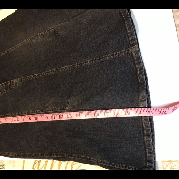 INC Denim Skirt Size 10 Petite  International Concepts Denim Fit Flare Split - Picture 5 of 10